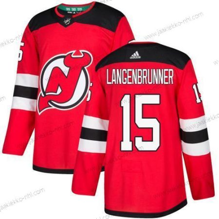 Adidas Miesten New Jersey Devils #15 Langenbrunner Punainen Kotiottelupaita Aito Ommeltu NHL Paita