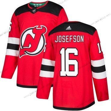 Adidas Miesten New Jersey Devils #16 Jacob Josefson Punainen Kotiottelupaita Aito Ommeltu NHL Paita