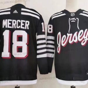 Adidas Miesten New Jersey Devils #18 Dawson Mercer Musta 2021-22 Vaihtopaita Primegreen Aito Pro Pelaaja Vieraspaita Paita