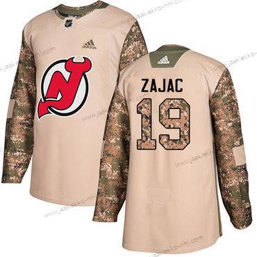 Adidas Miesten New Jersey Devils #19 Travis Zajac Maastokuvio Aito 2017 Veterans Day Ommeltu NHL Paita