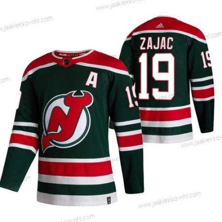 Adidas Miesten New Jersey Devils #19 Travis Zajac Vihreä 2020-21 Käänteinen Retro Vaihtopaita NHL Paita