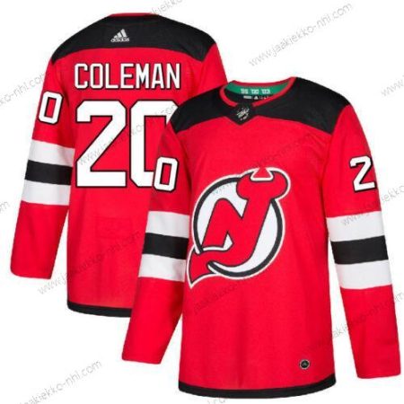 Adidas Miesten New Jersey Devils #20 Blake Coleman Kotiottelupaita Punainen Aito Paita