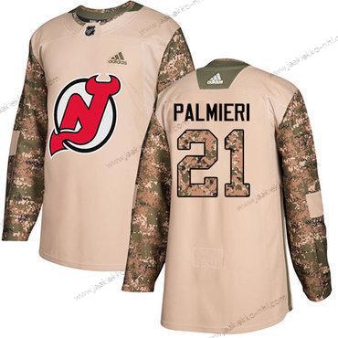 Adidas Miesten New Jersey Devils #21 Kyle Palmieri Maastokuvio Aito 2017 Veterans Day Ommeltu NHL Paita