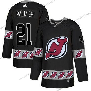 Adidas Miesten New Jersey Devils #21 Kyle Palmieri Musta Maajoukkue Logos Paita