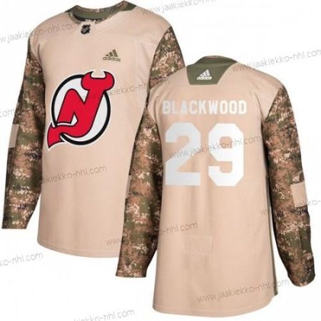 Adidas Miesten New Jersey Devils #29 Mackenzie Mustawood Aito Mackenzie Wood Maastokuvio Veterans Day Harjoitus Paita