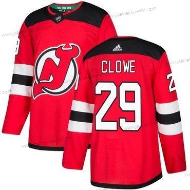 Adidas Miesten New Jersey Devils #29 Ryane Clowe Punainen Kotiottelupaita Aito Ommeltu NHL Paita