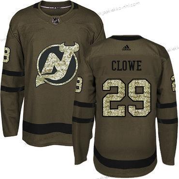 Adidas Miesten New Jersey Devils #29 Ryane Clowe Vihreä Salute to Service Ommeltu NHL Paita