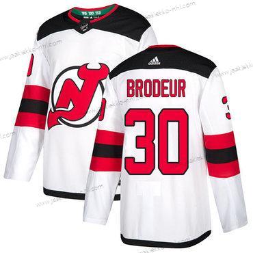 Adidas Miesten New Jersey Devils #30 Martin Brodeur Valkoinen Aito Ommeltu NHL Paita