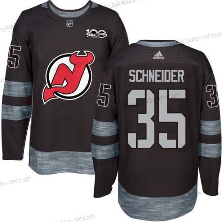 Adidas Miesten New Jersey Devils #35 Cory Schneider Musta 1917-2017 100th Vuosipäivä Ommeltu NHL Paita