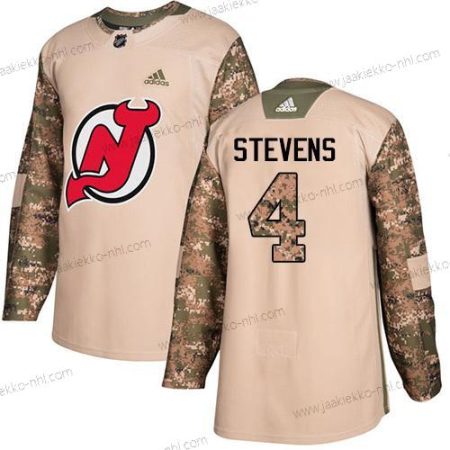 Adidas Miesten New Jersey Devils #4 Scott Stevens Maastokuvio Aito 2017 Veterans Day Ommeltu NHL Paita