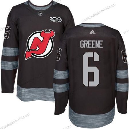 Adidas Miesten New Jersey Devils #6 Andy Vihreäe Musta 1917-2017 100th Vuosipäivä Ommeltu NHL Paita