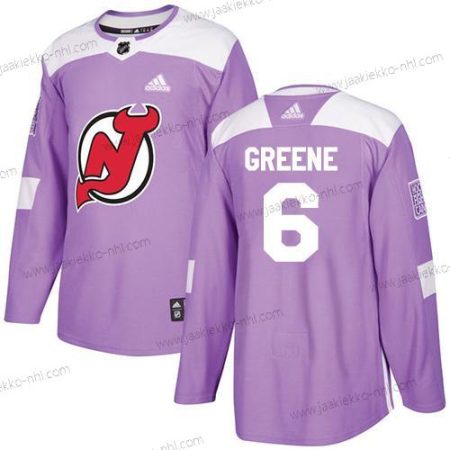 Adidas Miesten New Jersey Devils #6 Andy Vihreäe Violetti Aito Taistelee syöpää vastaan Ommeltu NHL Paita