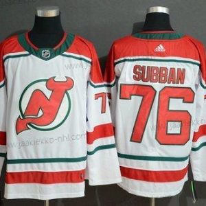 Adidas Miesten New Jersey Devils 76 P.K. Subban Valkoinen Paita