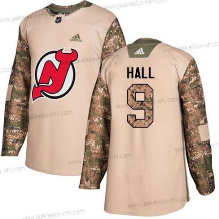 Adidas Miesten New Jersey Devils #9 Taylor Hall Maastokuvio Aito 2017 Veterans Day Ommeltu NHL Paita