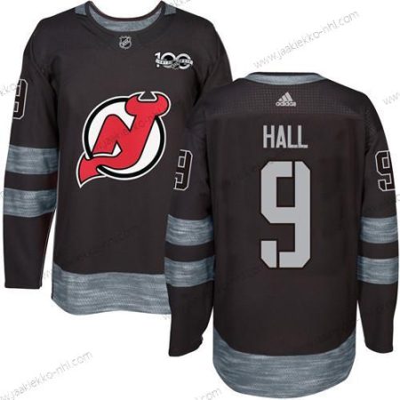 Adidas Miesten New Jersey Devils #9 Taylor Hall Musta 1917-2017 100th Vuosipäivä Ommeltu NHL Paita