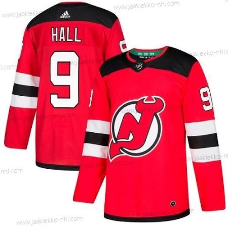 Adidas Miesten New Jersey Devils #9 Taylor Hall Punainen Kotiottelupaita Aito Ommeltu NHL Paita