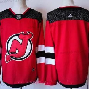 Adidas Miesten New Jersey Devils Tyhjä Punainen With Musta 2017-2018 Jääkiekko Ommeltu NHL Paita