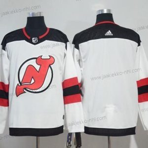 Adidas Miesten New Jersey Devils Tyhjä Valkoinen Road Aito Ommeltu NHL Paita