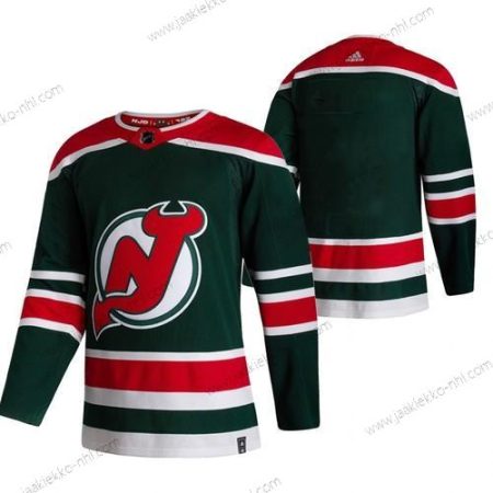 Adidas Miesten New Jersey Devils Tyhjä Vihreä 2020-21 Käänteinen Retro Vaihtopaita NHL Paita