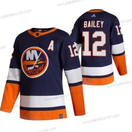 Adidas Miesten New York Islanders #12 Josh Bailey Laivastonsininen Sininen 2020-21 Käänteinen Retro Vaihtopaita NHL Paita