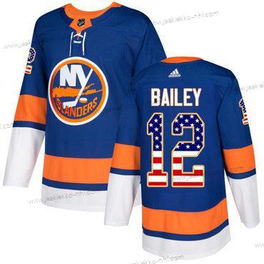 Adidas Miesten New York Islanders #12 Josh Bailey Royal Sininen Kotiottelupaita Aito USA Flag Ommeltu NHL Paita