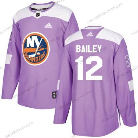 Adidas Miesten New York Islanders #12 Josh Bailey Violetti Aito Taistelee syöpää vastaan Ommeltu NHL Paita