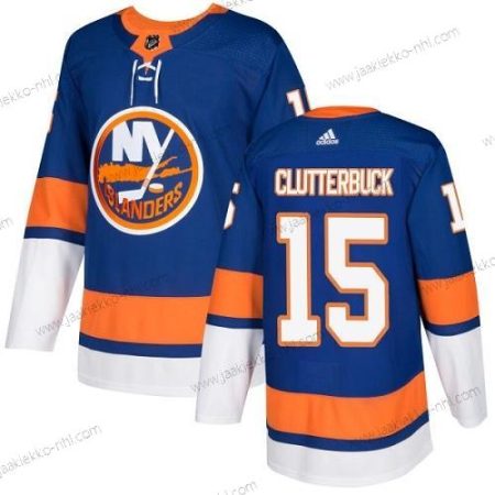 Adidas Miesten New York Islanders #15 Cal Clutterbuck Royal Sininen Kotiottelupaita Aito Ommeltu NHL Paita