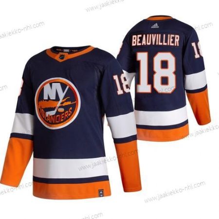 Adidas Miesten New York Islanders #18 Anthony Beauvillier Laivastonsininen Sininen 2020-21 Käänteinen Retro Vaihtopaita NHL Paita