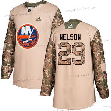 Adidas Miesten New York Islanders #29 Brock Nelson Maastokuvio Aito 2017 Veterans Day Ommeltu NHL Paita