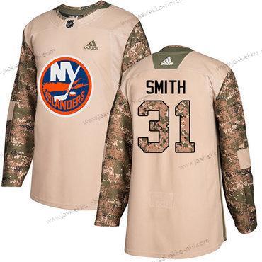 Adidas Miesten New York Islanders #31 Billy Smith Maastokuvio Aito 2017 Veterans Day Ommeltu NHL Paita