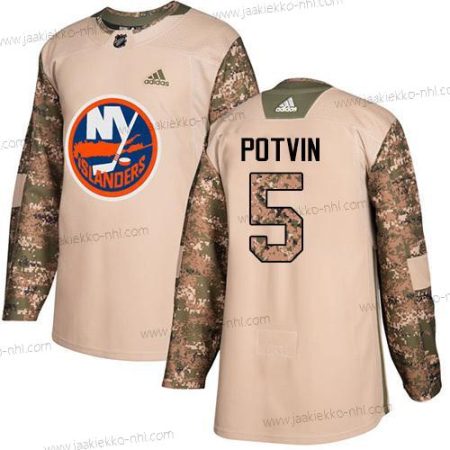 Adidas Miesten New York Islanders #5 Denis Potvin Maastokuvio Aito 2017 Veterans Day Ommeltu NHL Paita