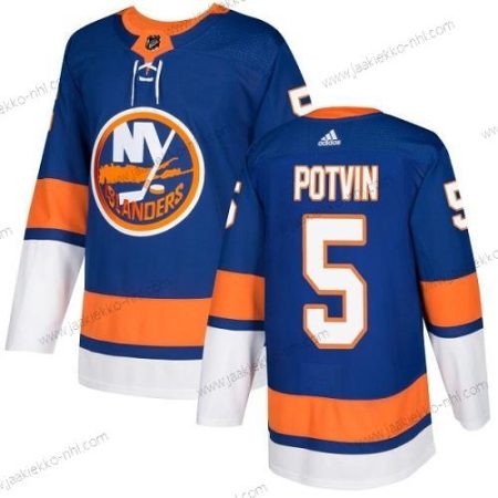 Adidas Miesten New York Islanders #5 Denis Potvin Royal Sininen Kotiottelupaita Aito Ommeltu NHL Paita