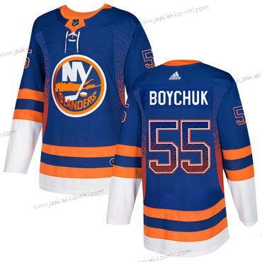 Adidas Miesten New York Islanders #55 Johnny Boychuk Royal Sininen Oranssi Valkoinen Paita