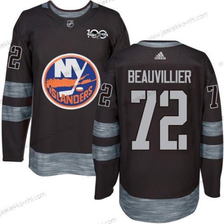 Adidas Miesten New York Islanders #72 Anthony Beauvillier Musta 1917-2017 100th Vuosipäivä Ommeltu NHL Paita