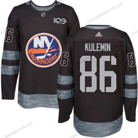 Adidas Miesten New York Islanders #86 Nikolay Kulemin Musta 1917-2017 100th Vuosipäivä Ommeltu NHL Paita