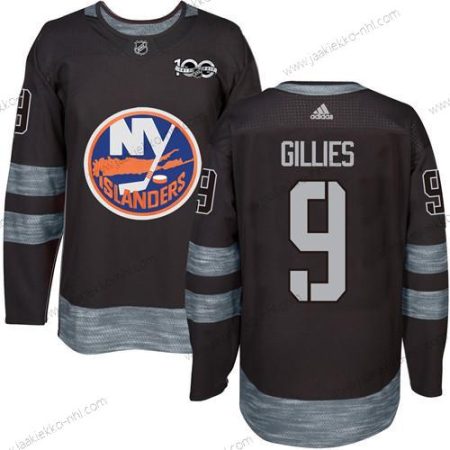 Adidas Miesten New York Islanders #9 Clark Gillies Musta 1917-2017 100th Vuosipäivä Ommeltu NHL Paita