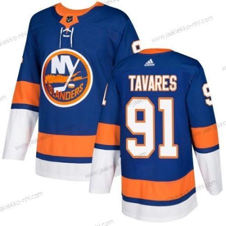 Adidas Miesten New York Islanders #91 John Tavares Royal Sininen Kotiottelupaita Aito Ommeltu NHL Paita