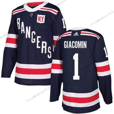 Adidas Miesten New York Rangers #1 Eddie Giacomin Laivastonsininen Sininen Aito 2018 Talvi Klassinen Ommeltu NHL Paita