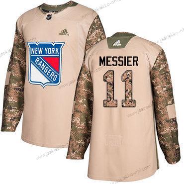 Adidas Miesten New York Rangers #11 Mark Messier Maastokuvio Aito 2017 Veterans Day Ommeltu NHL Paita