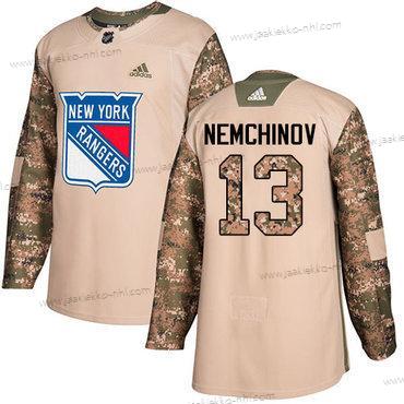 Adidas Miesten New York Rangers #13 Sergei Nemchinov Maastokuvio Aito 2017 Veterans Day Ommeltu NHL Paita