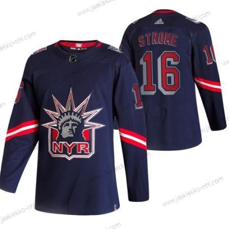 Adidas Miesten New York Rangers #16 Ryan Strome Laivastonsininen 2020-21 Käänteinen Retro Vaihtopaita NHL Paita