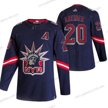 Adidas Miesten New York Rangers #20 Chris Kreider Laivastonsininen 2020-21 Käänteinen Retro Vaihtopaita NHL Paita