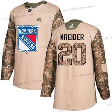 Adidas Miesten New York Rangers #20 Chris Kreider Maastokuvio Aito 2017 Veterans Day Ommeltu NHL Paita