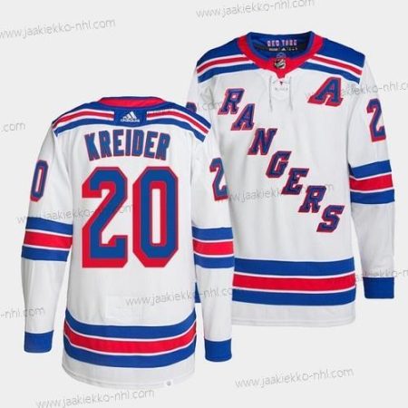 Adidas Miesten New York Rangers #20 Chris Kreider Valkoinen Ommeltu Paita