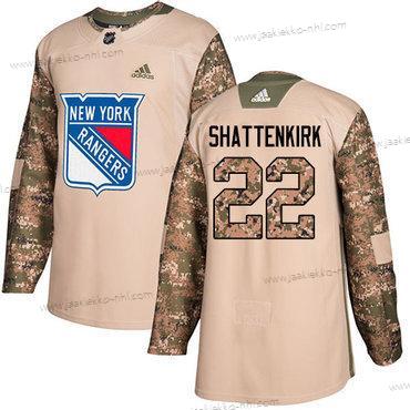 Adidas Miesten New York Rangers #22 Kevin Shattenkirk Maastokuvio Aito 2017 Veterans Day Ommeltu NHL Paita