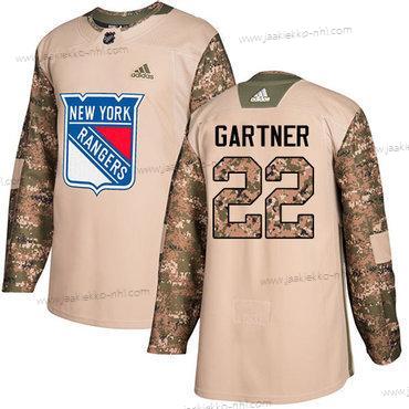 Adidas Miesten New York Rangers #22 Mike Gartner Maastokuvio Aito 2017 Veterans Day Ommeltu NHL Paita