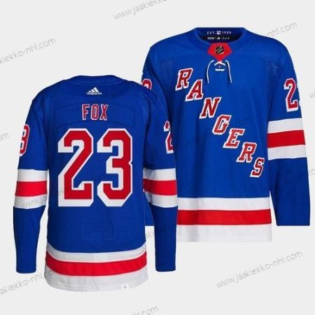 Adidas Miesten New York Rangers #23 Adam Fox Royal Sininen Ommeltu Paita