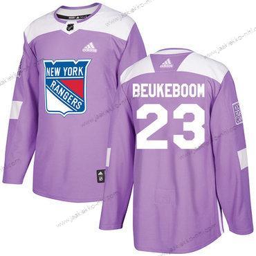 Adidas Miesten New York Rangers #23 Jeff Beukeboom Violetti Aito Taistelee syöpää vastaan Ommeltu NHL Paita