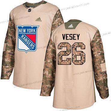 Adidas Miesten New York Rangers #26 Jimmy Vesey Maastokuvio Aito 2017 Veterans Day Ommeltu NHL Paita