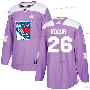 Adidas Miesten New York Rangers #26 Joe Kocur Violetti Aito Taistelee syöpää vastaan Ommeltu NHL Paita